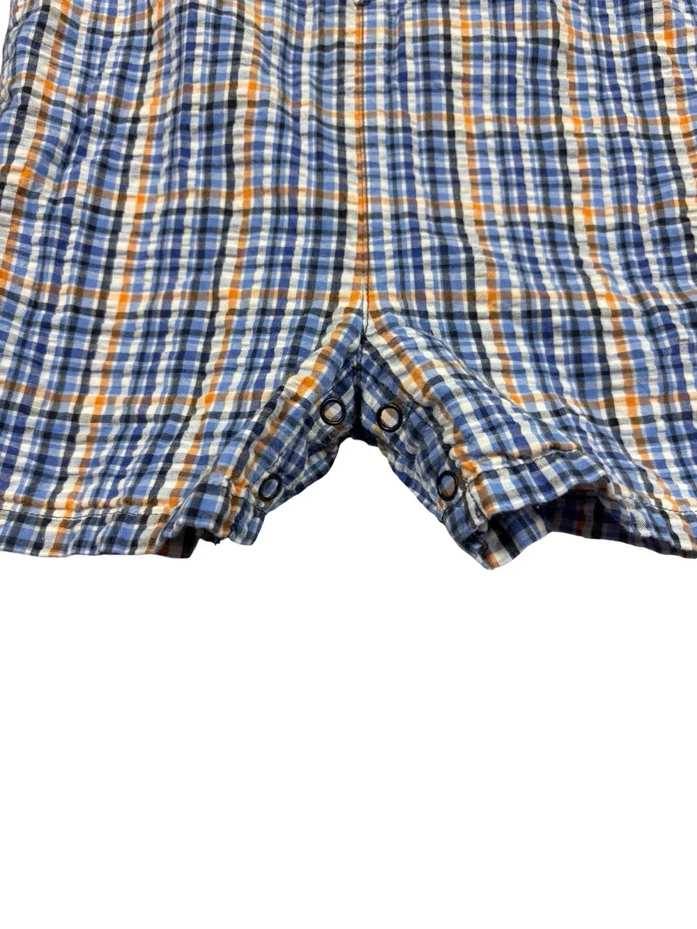 Janie & Jack‎ Plaid Nautical Romper 6-12M Preppy Baby Boy EUC